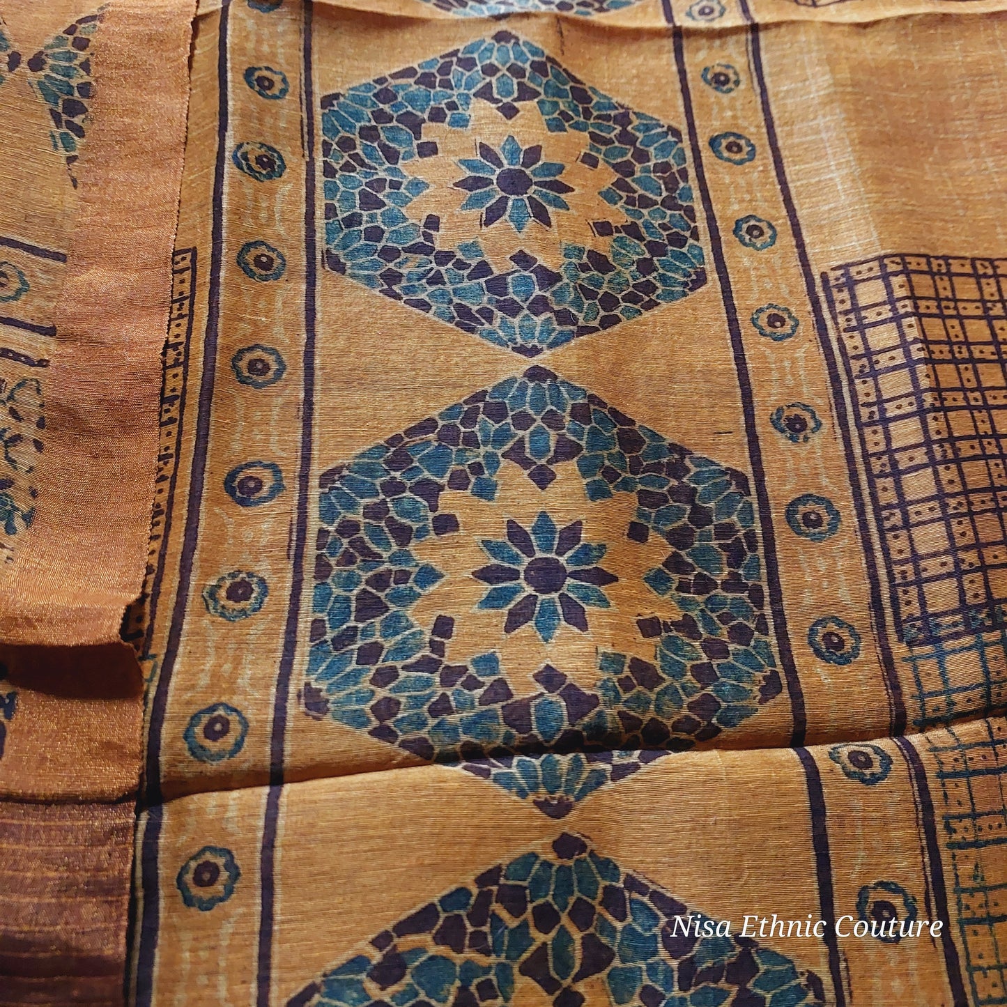 Linen Silk Ajrakh