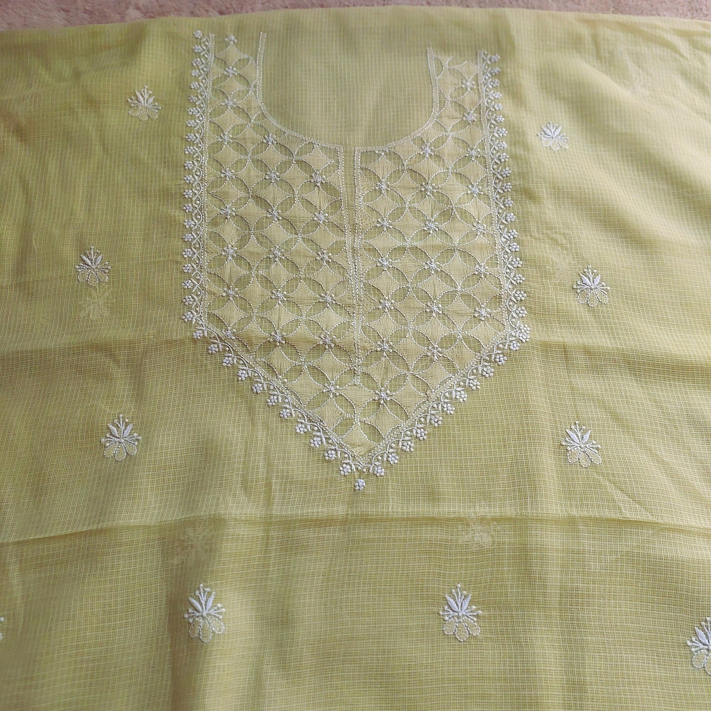 Kota doriya chikankari kurta dupatta suit