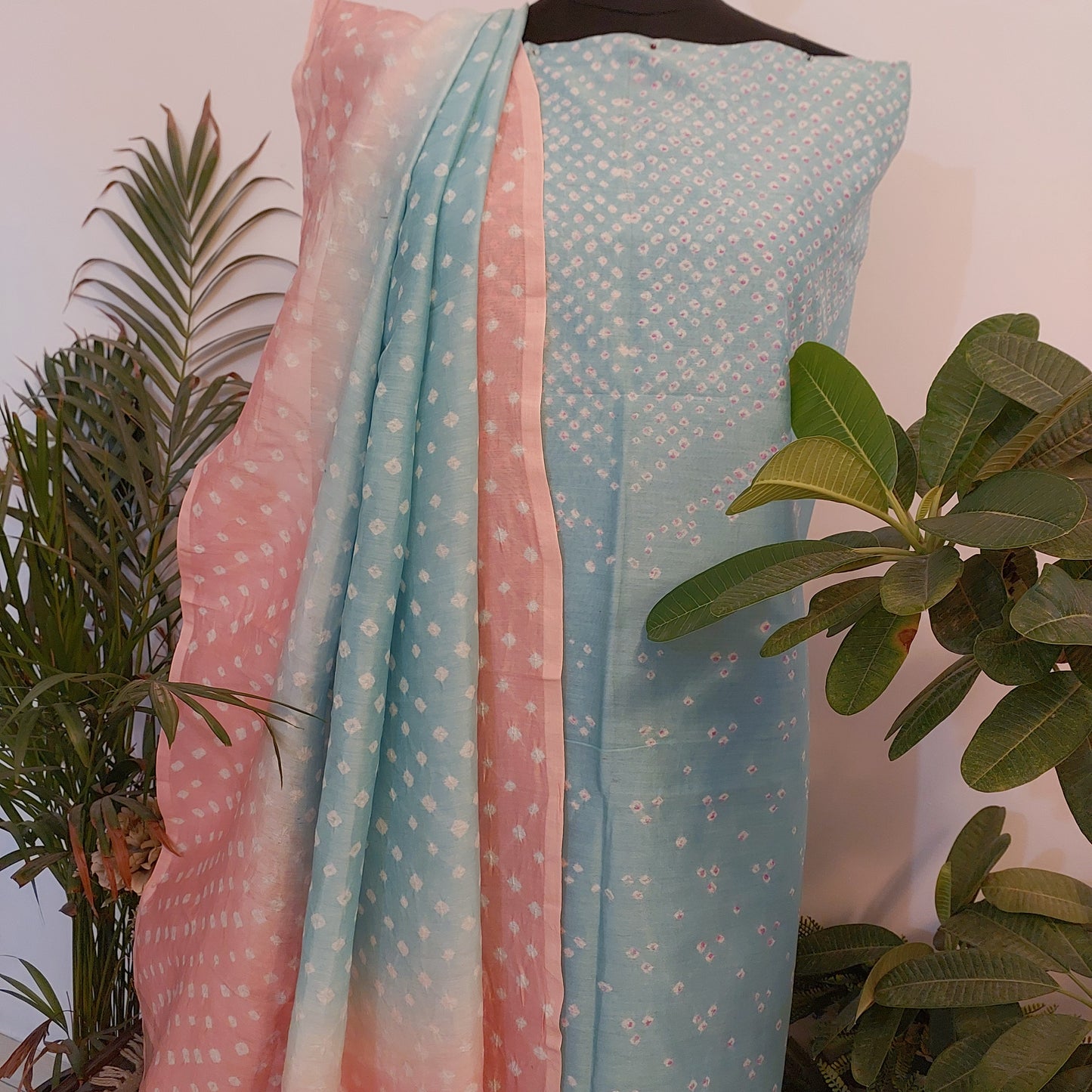 Chanderi Silk Bandhani Set