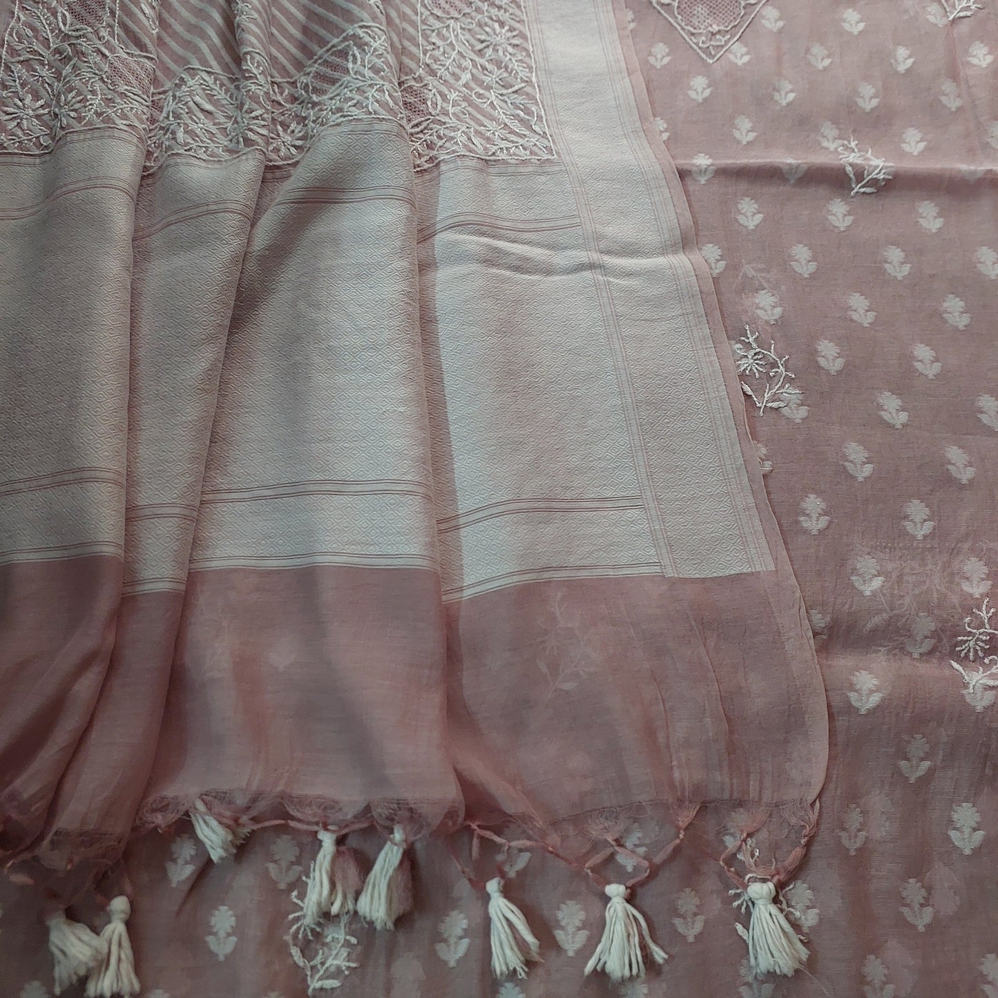 Handloom Cotton Chikankari Suit