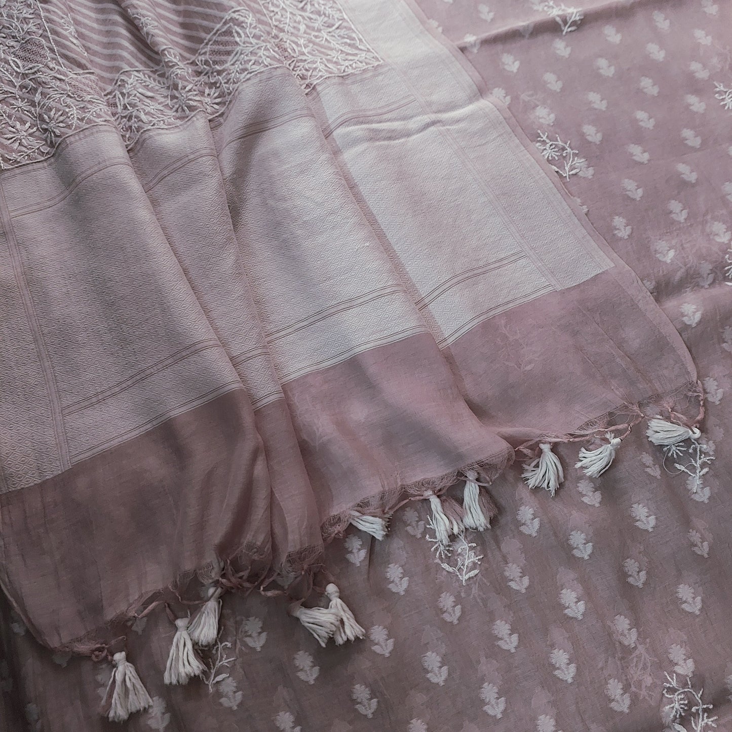 Handloom Cotton Chikankari Suit