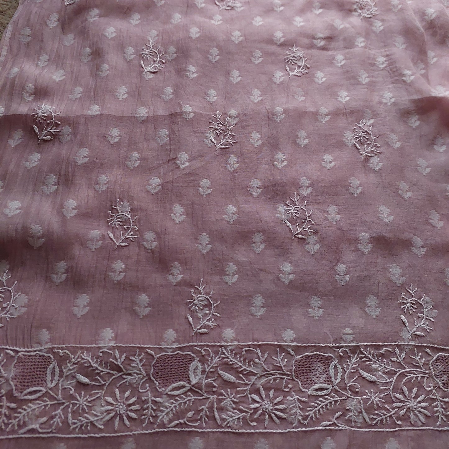 Handloom Cotton Chikankari Suit