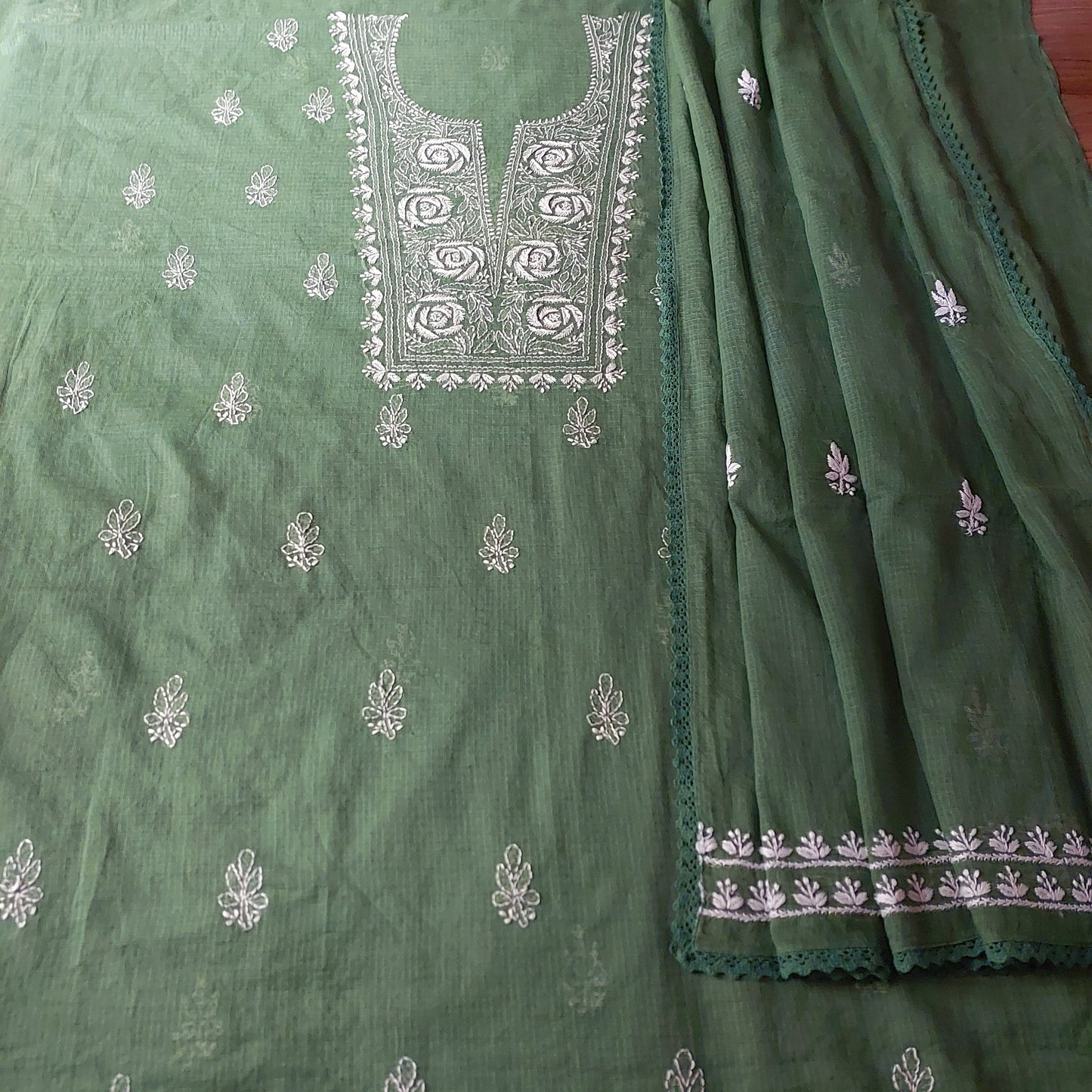 Kota Doriya Rose Chikankari