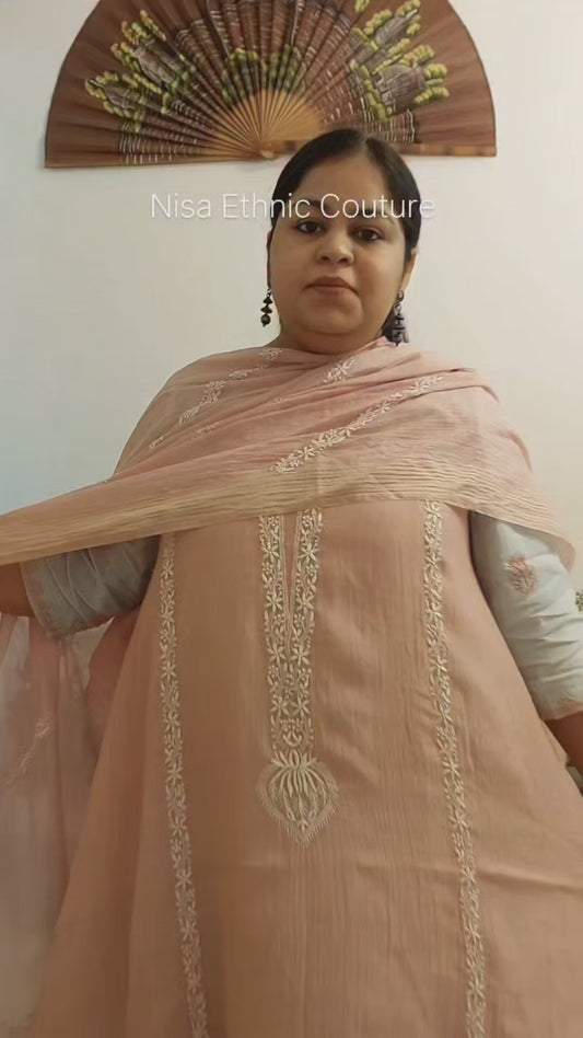 Mul Chanderi Bail Suit