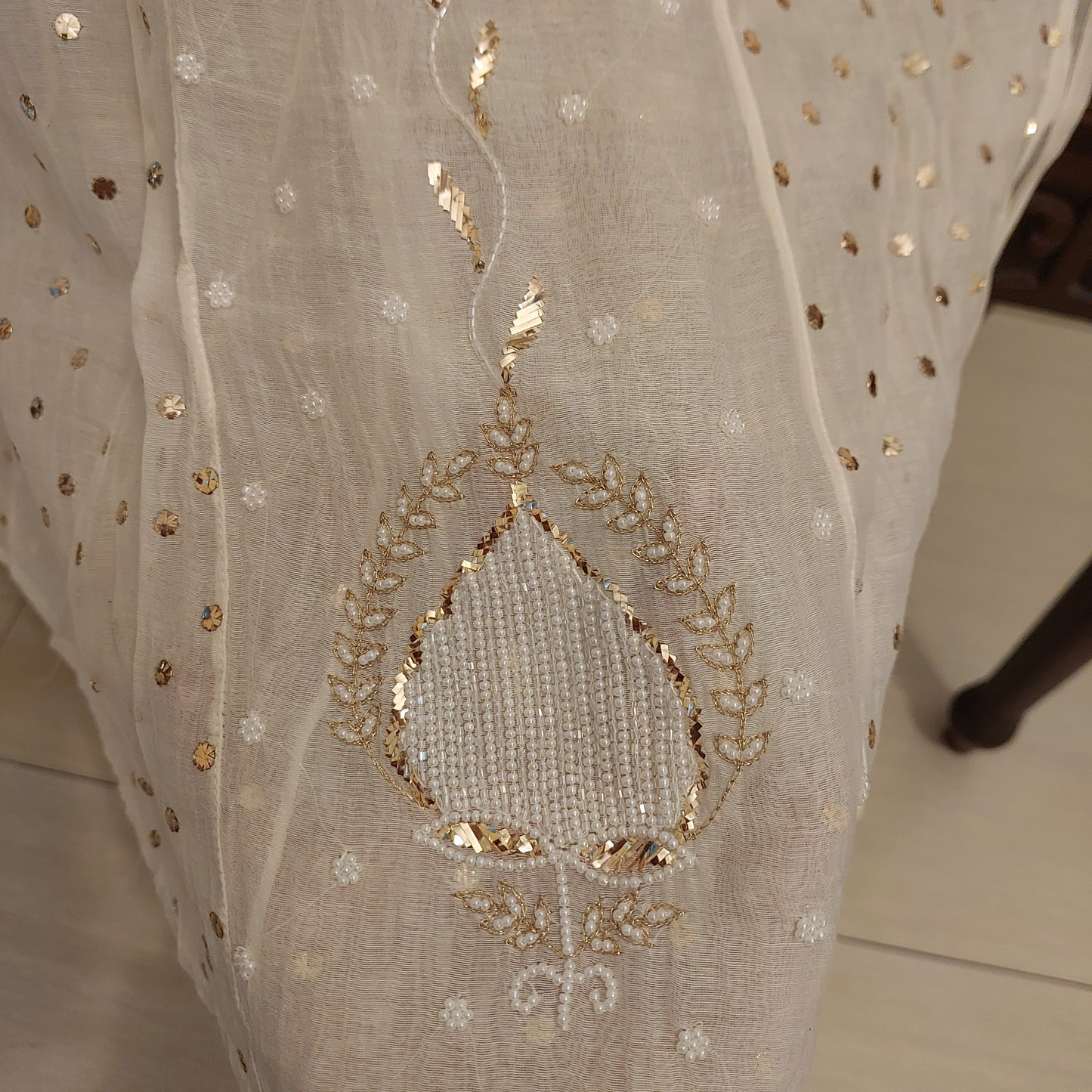 Mul Chanderi Mukaish Anarkali