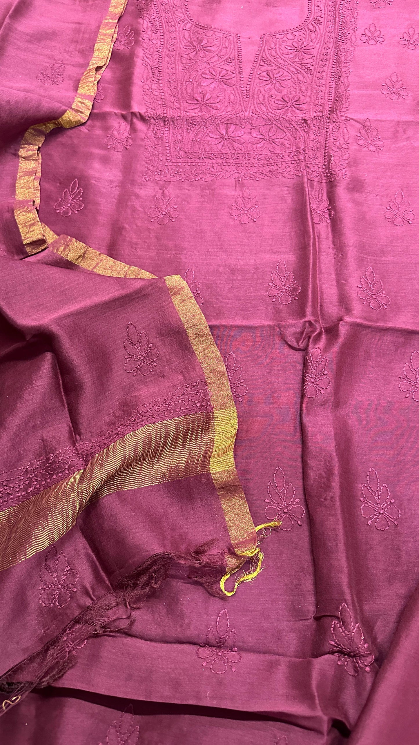 Pure Chanderi Silk Set