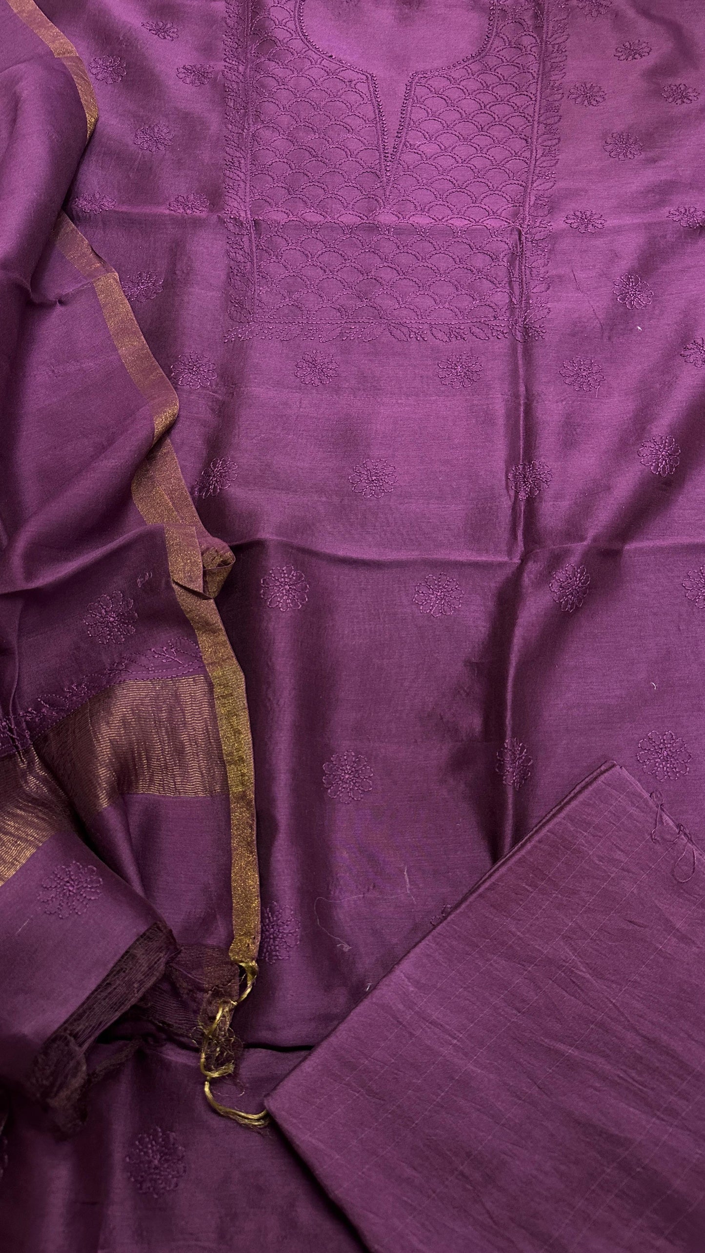 Pure Chanderi Silk Set