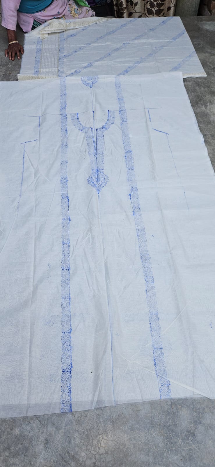 Mul Chanderi Bail Suit