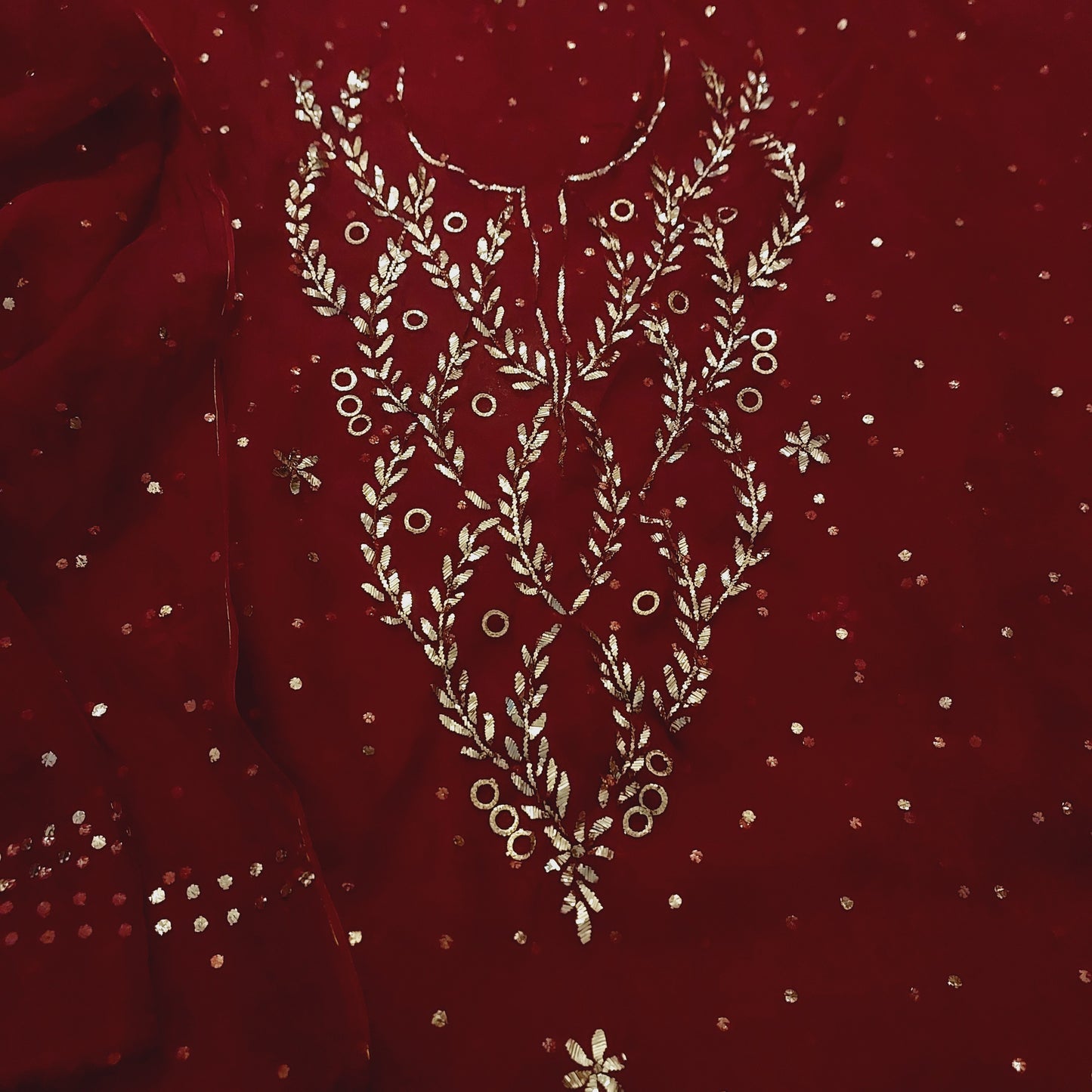 Pure Organza Mukaish Suit