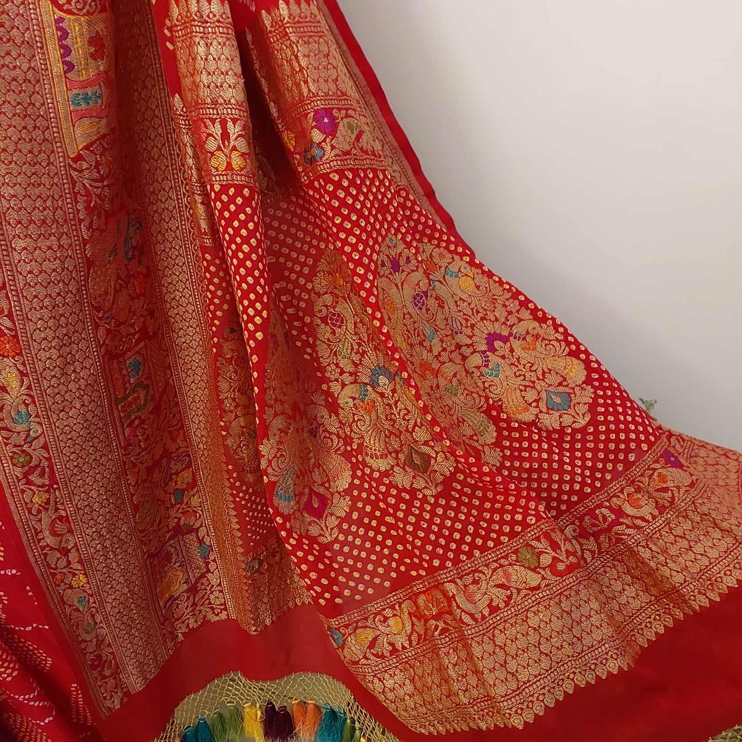 Rai Bandhej Georgette Saree