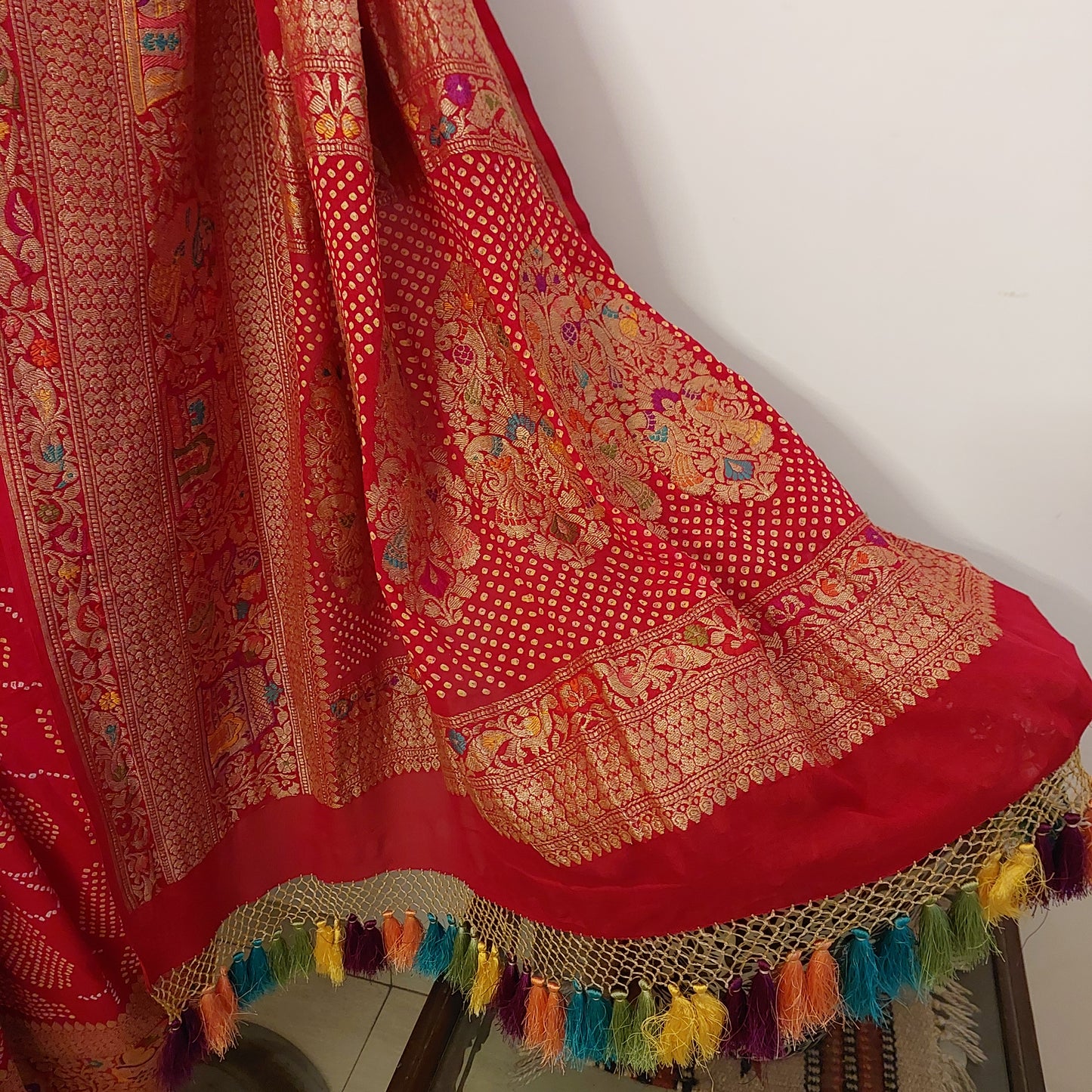 Rai Bandhej Georgette Saree