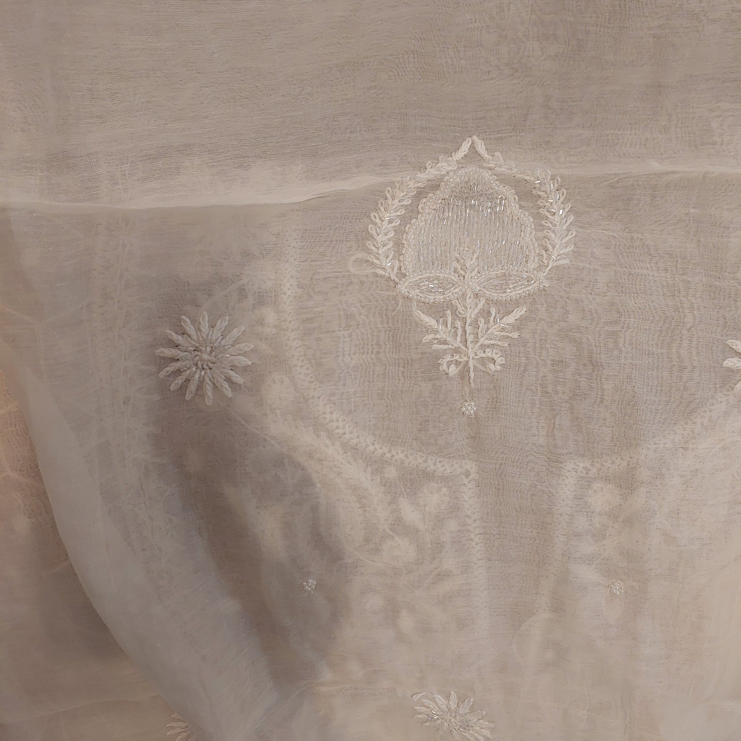 Mul Chanderi Chikankari