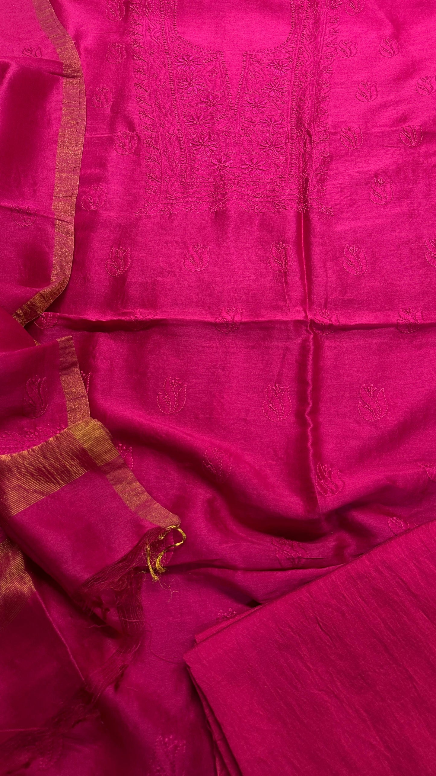 Pure Chanderi Silk Set