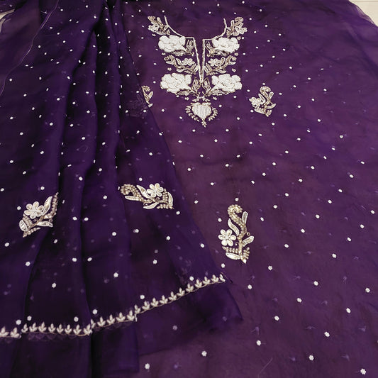 Pure Organza Pearl Mukaish