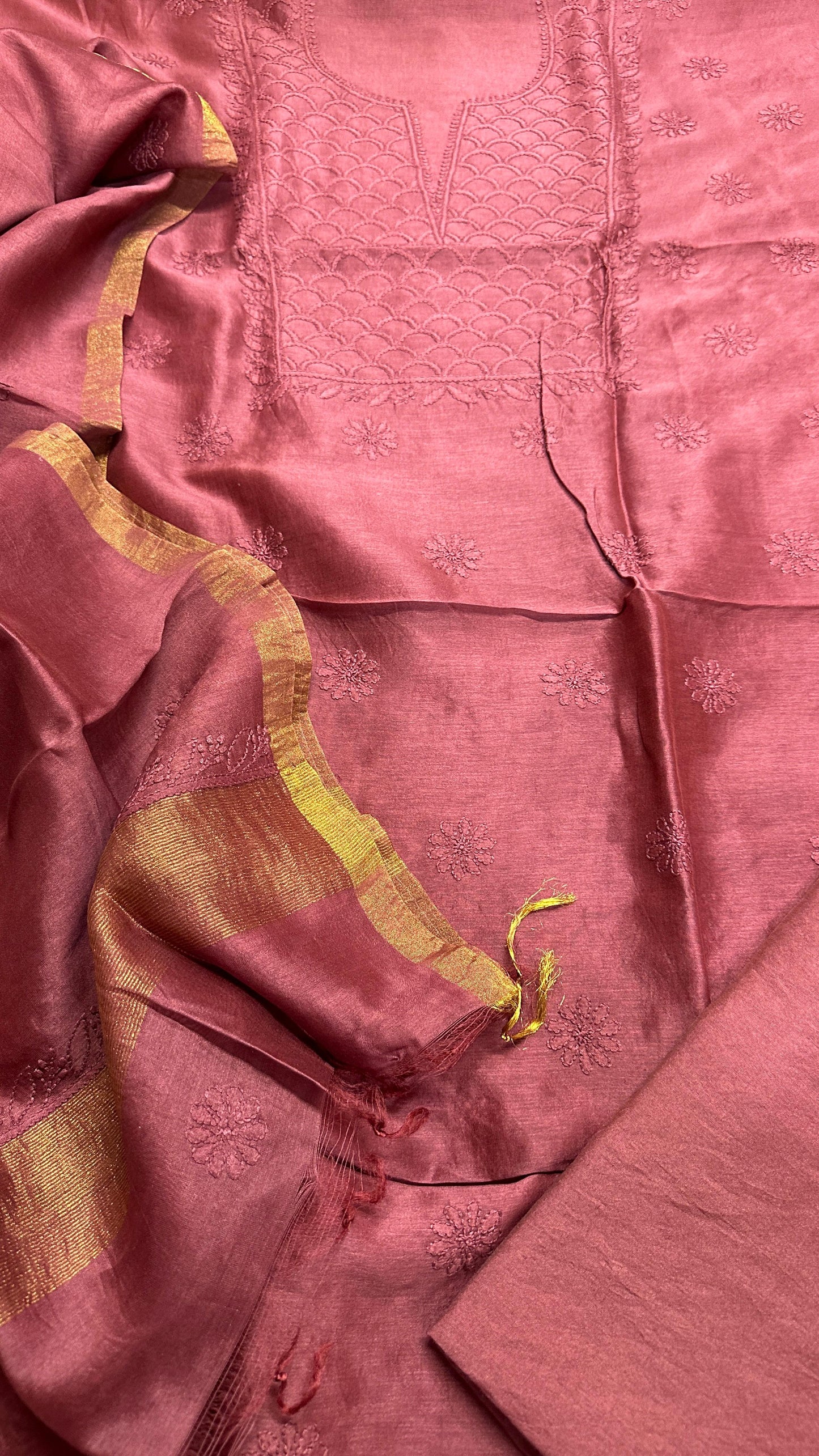 Pure Chanderi Silk Set