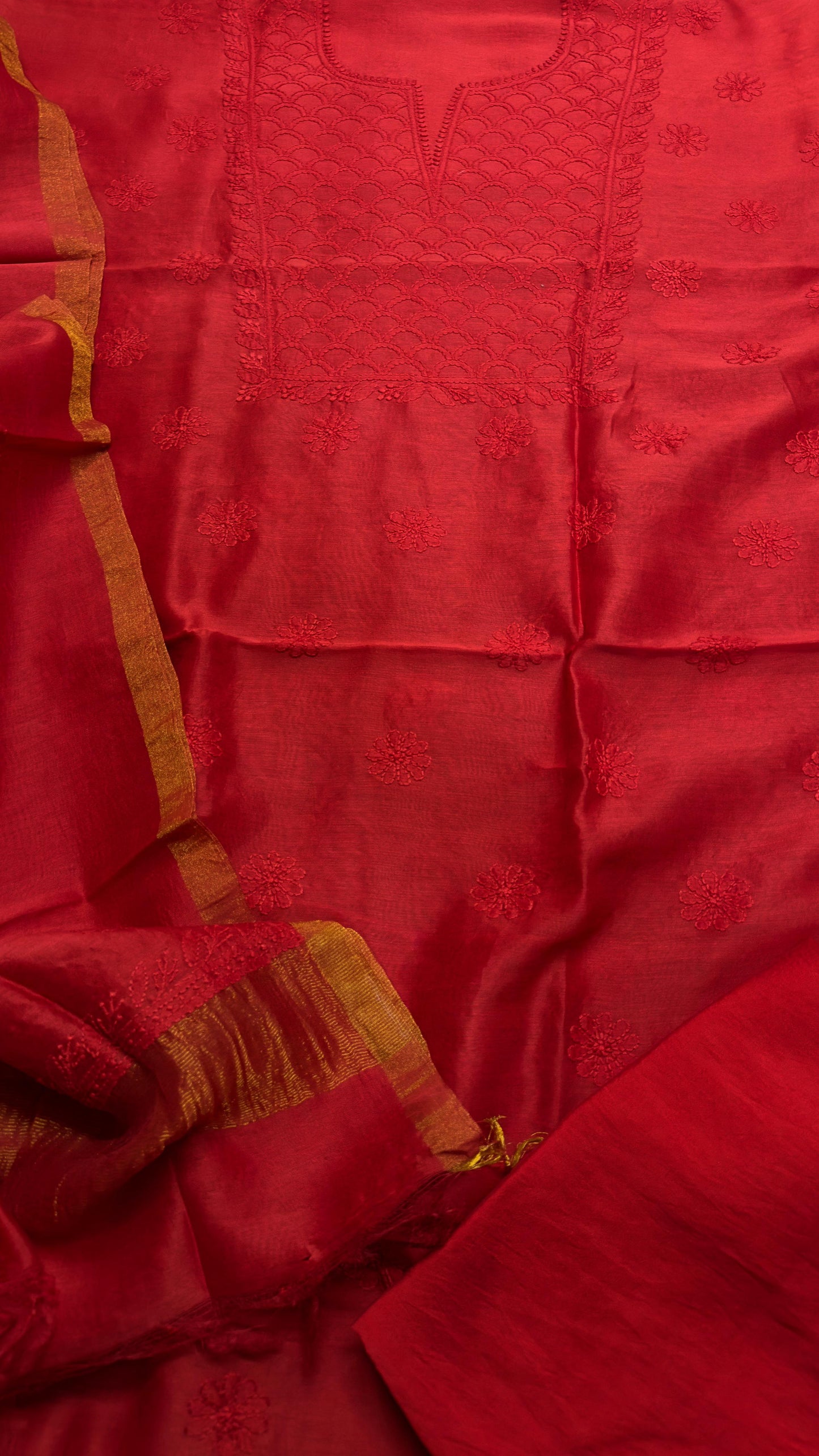 Pure Chanderi Silk Set