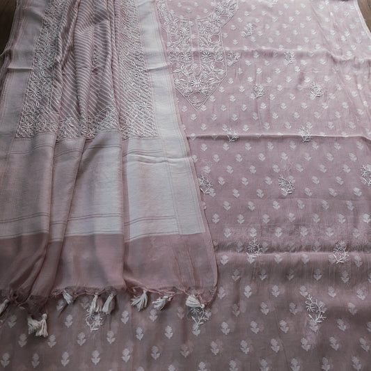 Handloom Cotton Chikankari Suit