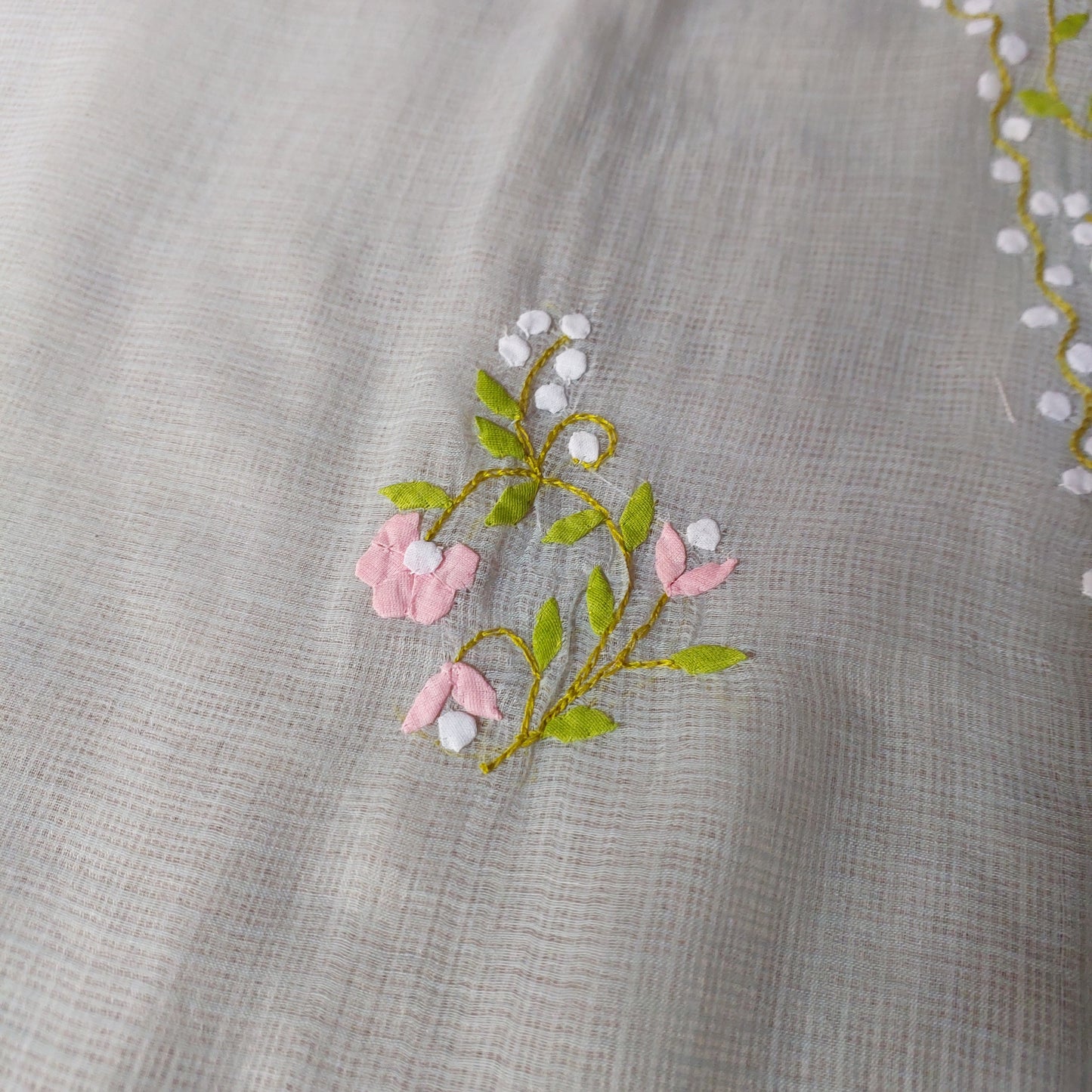 Kota Doriya Applique Phool Patti