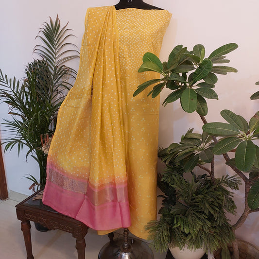 Chanderi Silk Bandhani Set